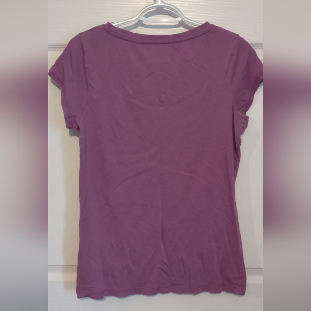 Mossimo Purple V-Neck Women's Tee - Picture 4 of 4